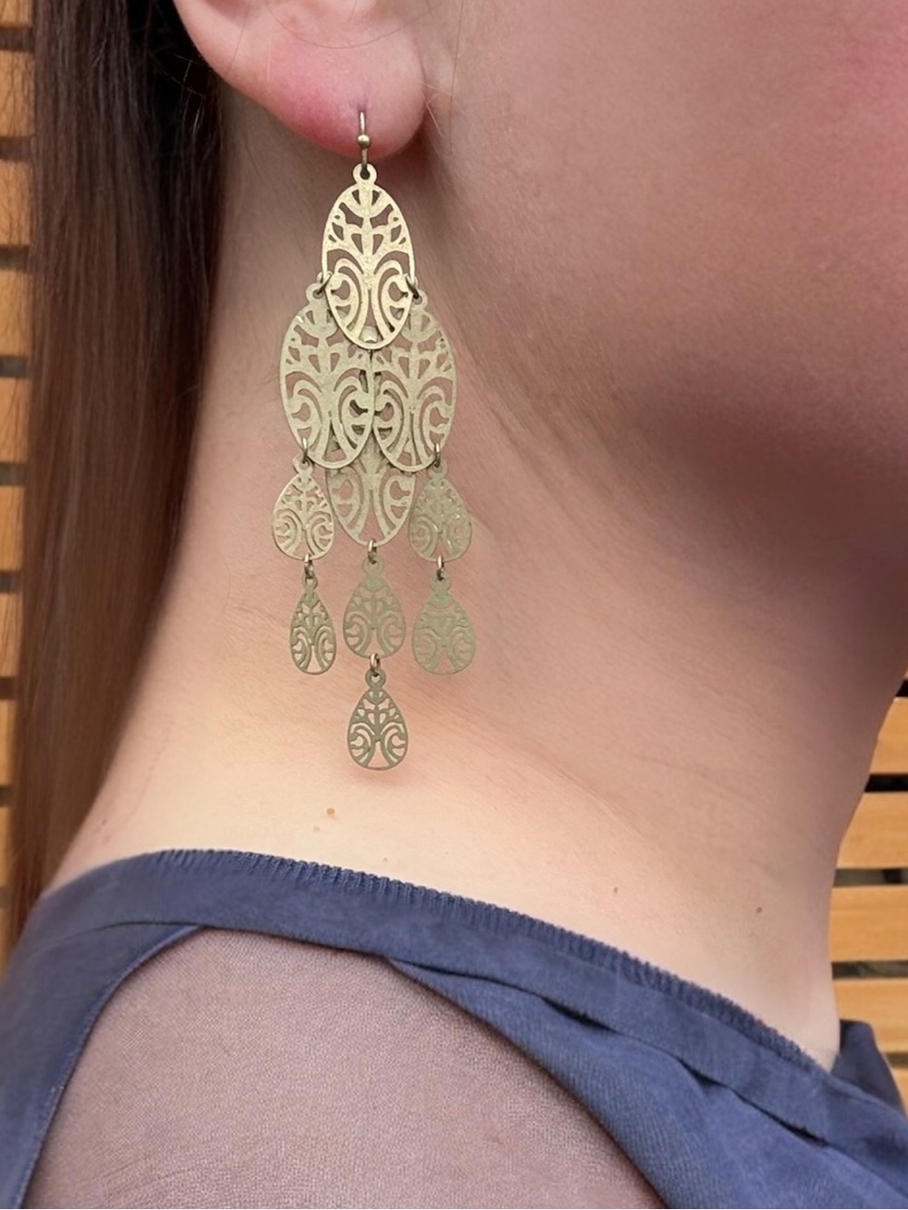 Lia Sophia Gold-Tone Filigree Chandelier Earrings